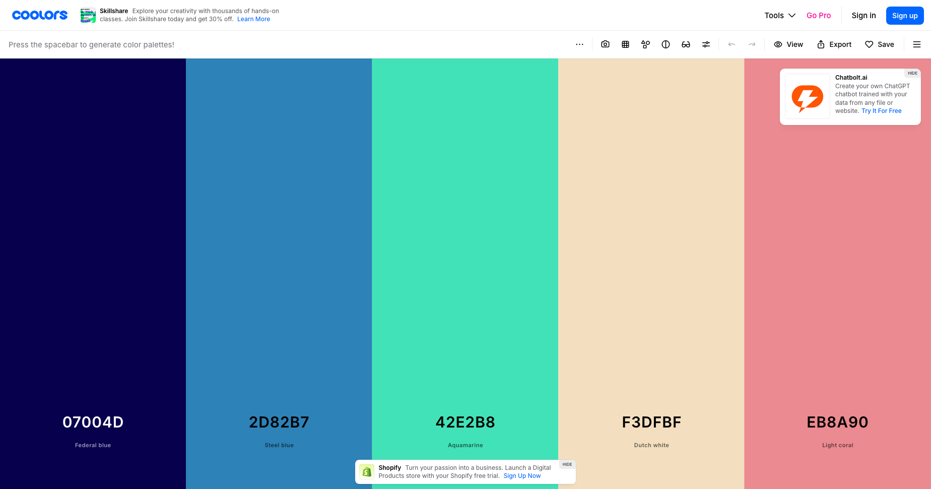 palette